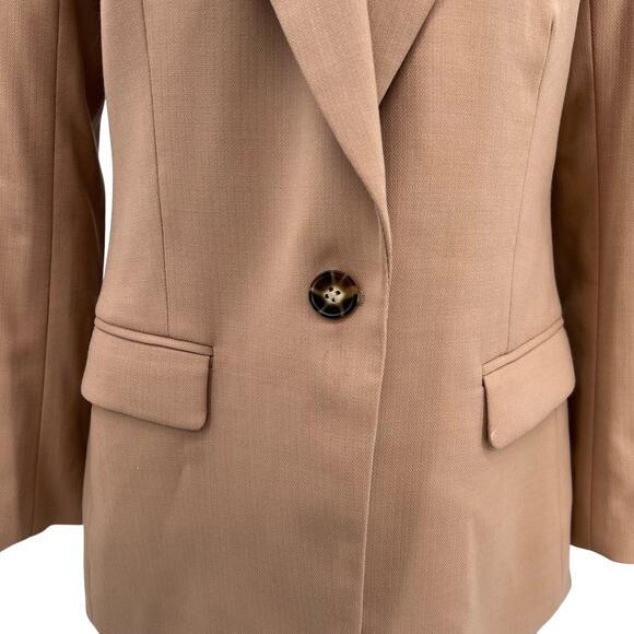 J. Crew Willa Blazer Jacket Italian City Wool Blend Camel Tan Size 4 - Picture 5 of 15